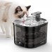 Wireless Cat Water Fountain for Drinking with External Pump, 4-Layer Filters Smart Silent 2L Pet Water Dispenser, 5000mAh Cordless Battery Operated, Rechargeable - 306 Stainless Steel Panel